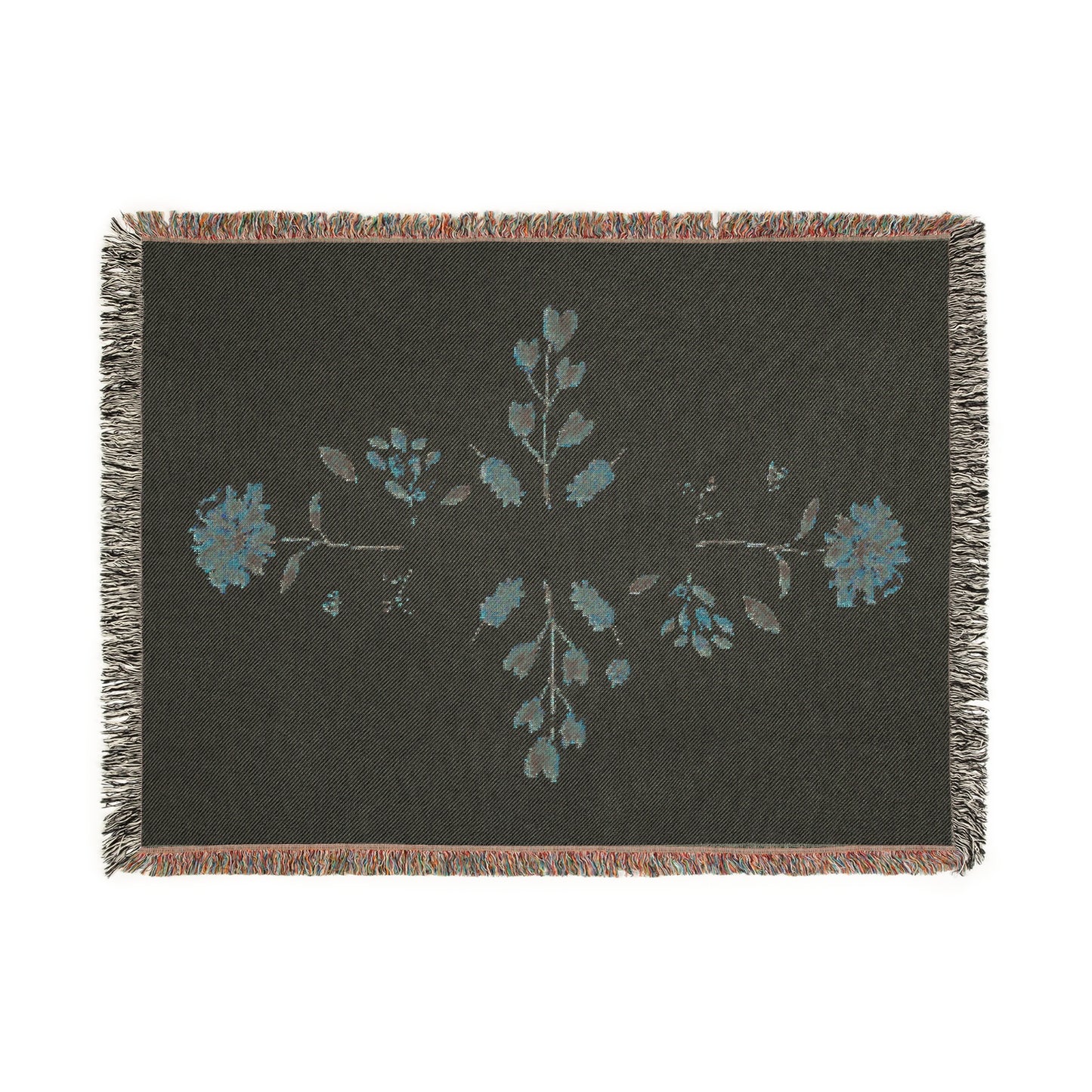 Floral Woven Throw Blanket