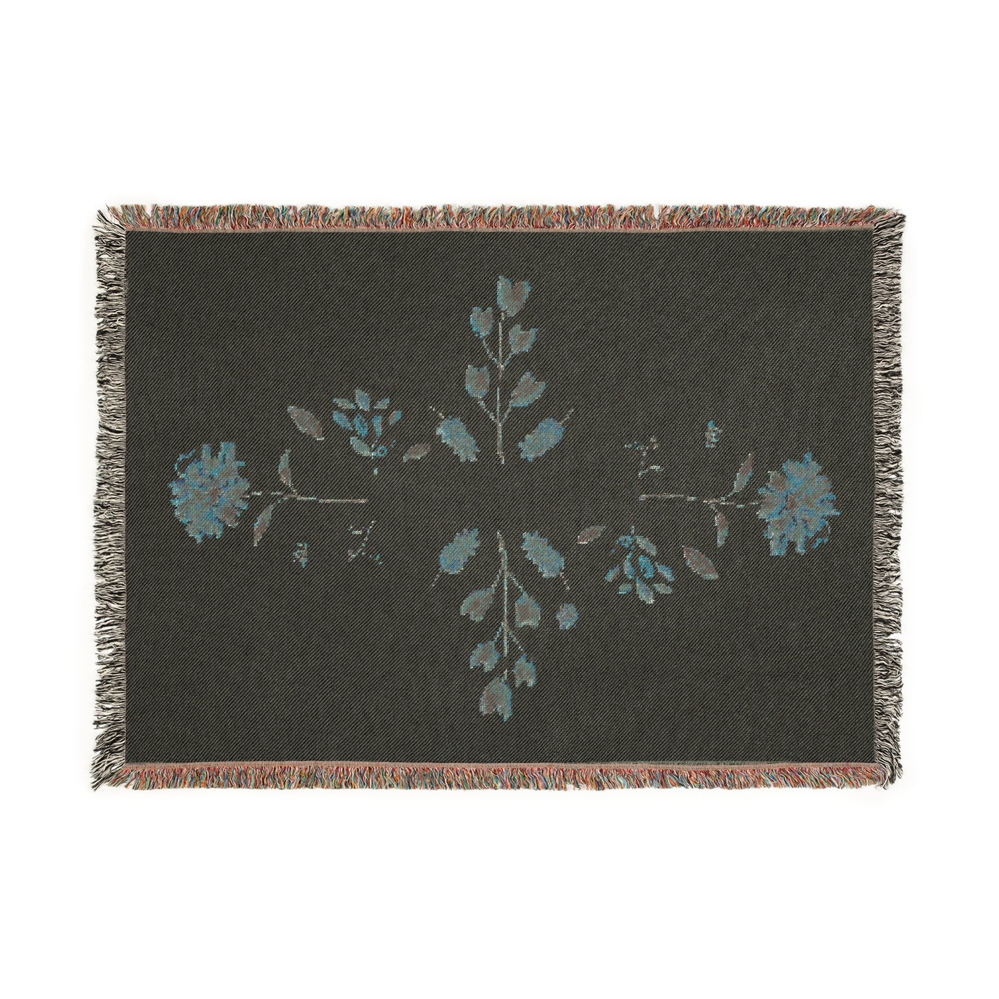 Floral Woven Throw Blanket
