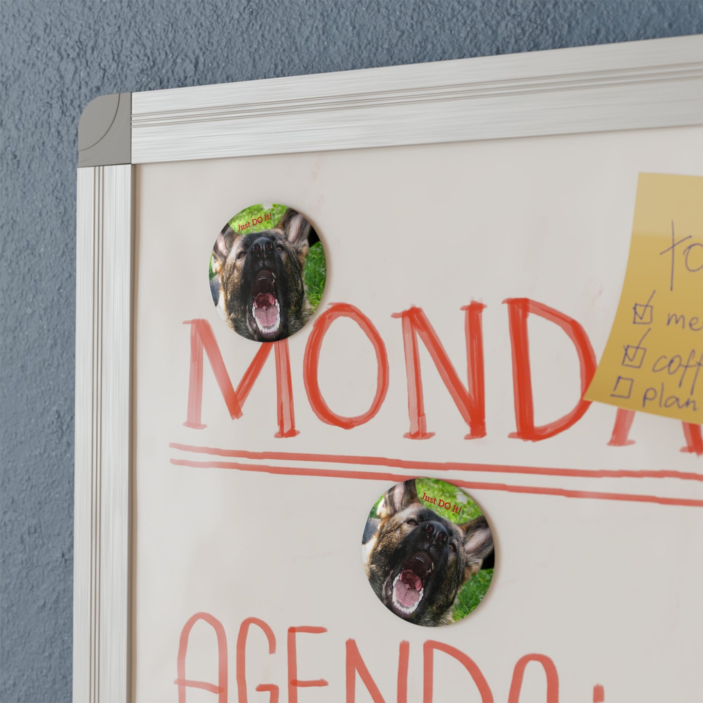 Custom Dog Photo Magnet - "Just Do It!" – Perfect to remind your tasks!