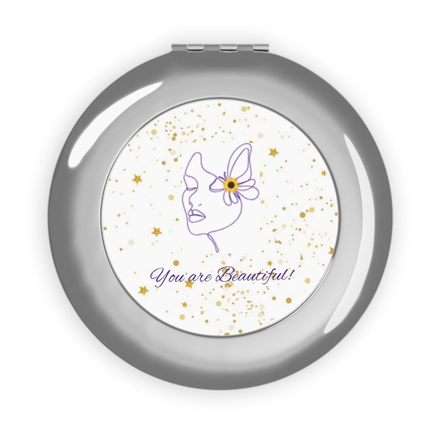 Compact Mirror - Elegant Custom Love Yourself, Mom, Friends Design