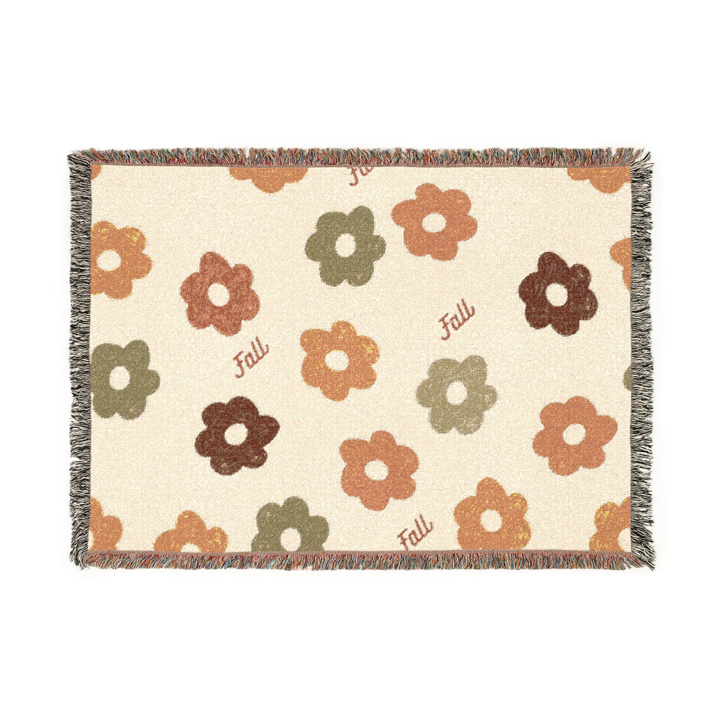 Floral Woven Throw Blanket