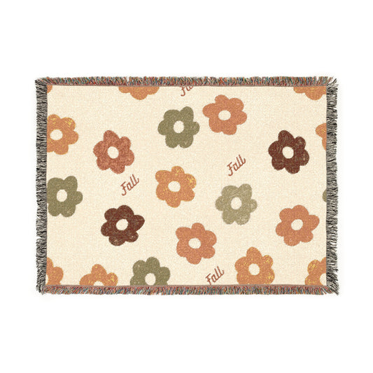 Floral Woven Throw Blanket