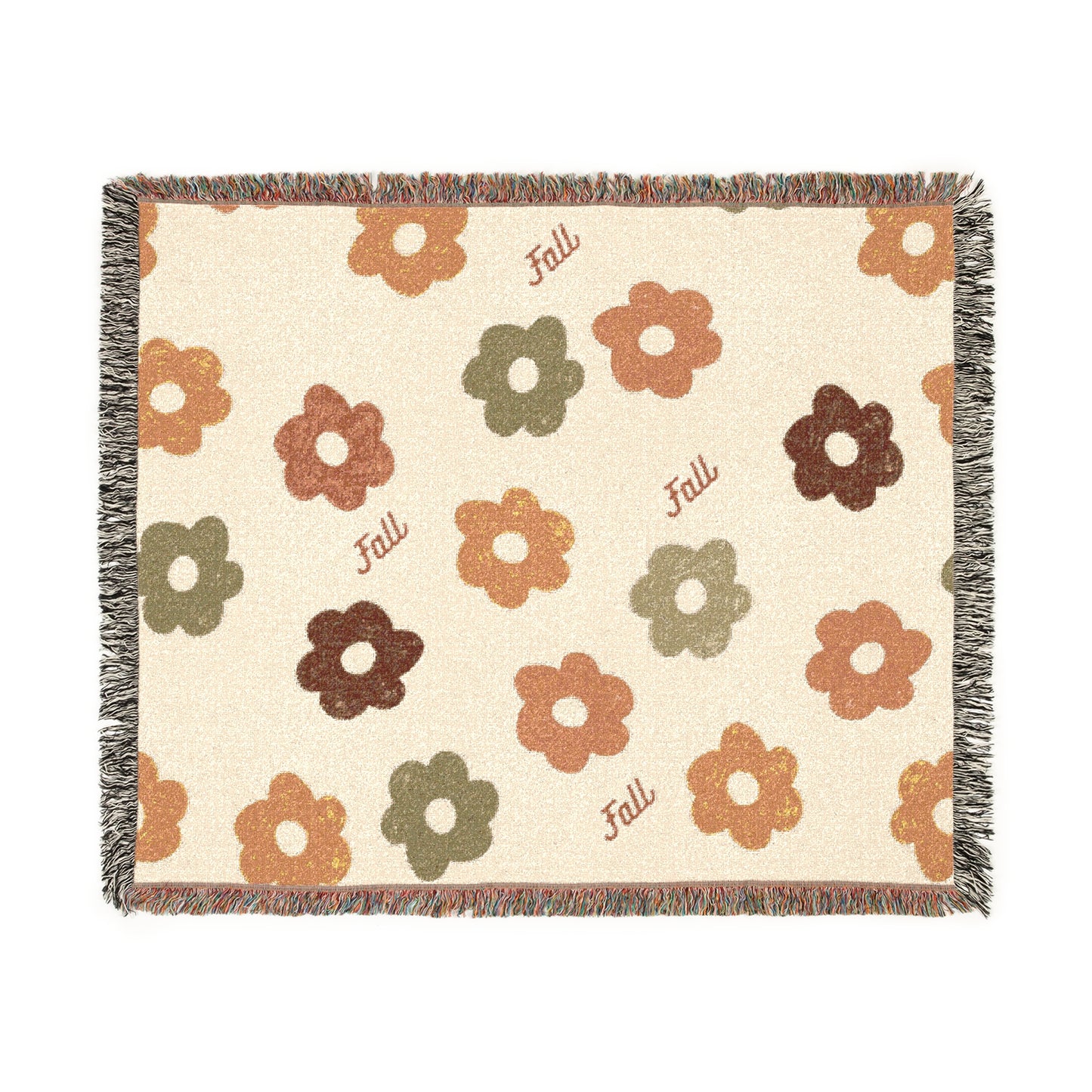 Floral Woven Throw Blanket
