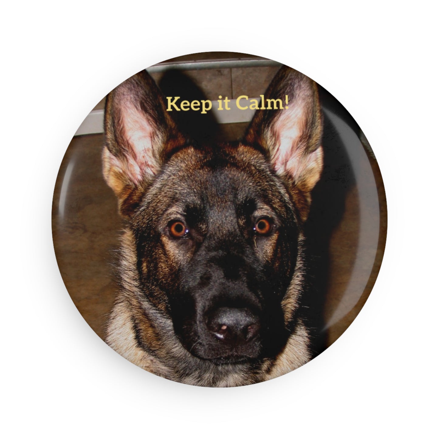 Custom Dog Photo Magnet - "Keep it Calm" – Perfect for Pet Lovers