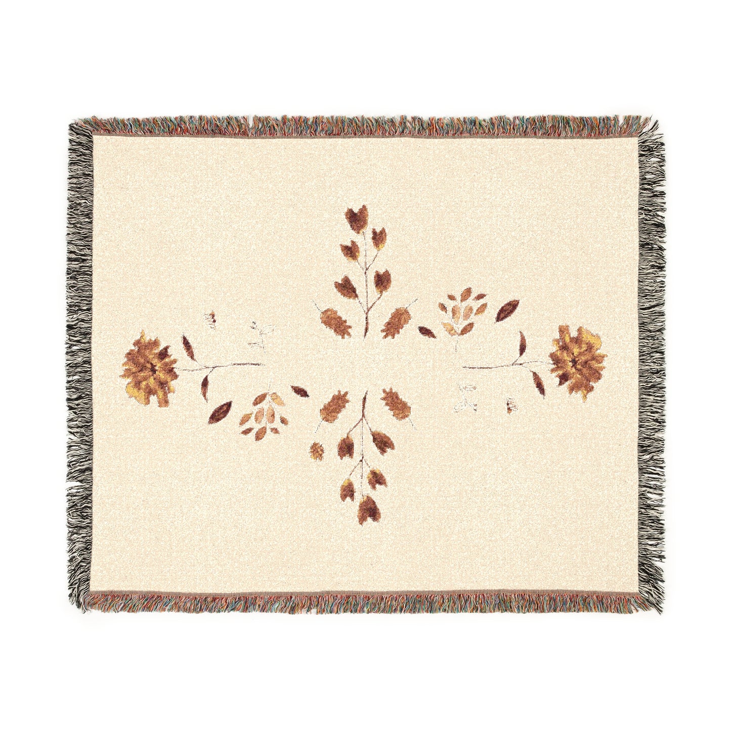 Floral Woven Throw Blanket