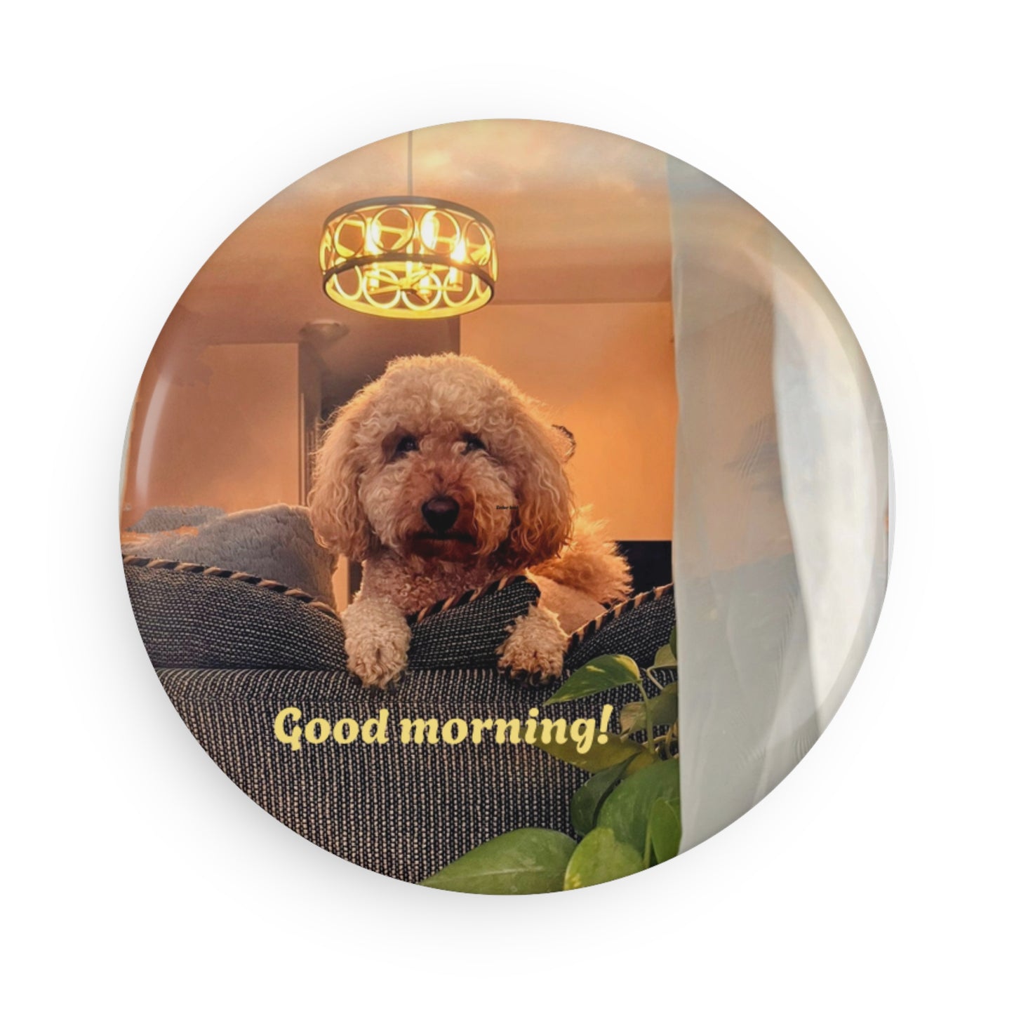 Custom Dog Photo Magnet - "Good Morning! " – Perfect to remind your tasks!