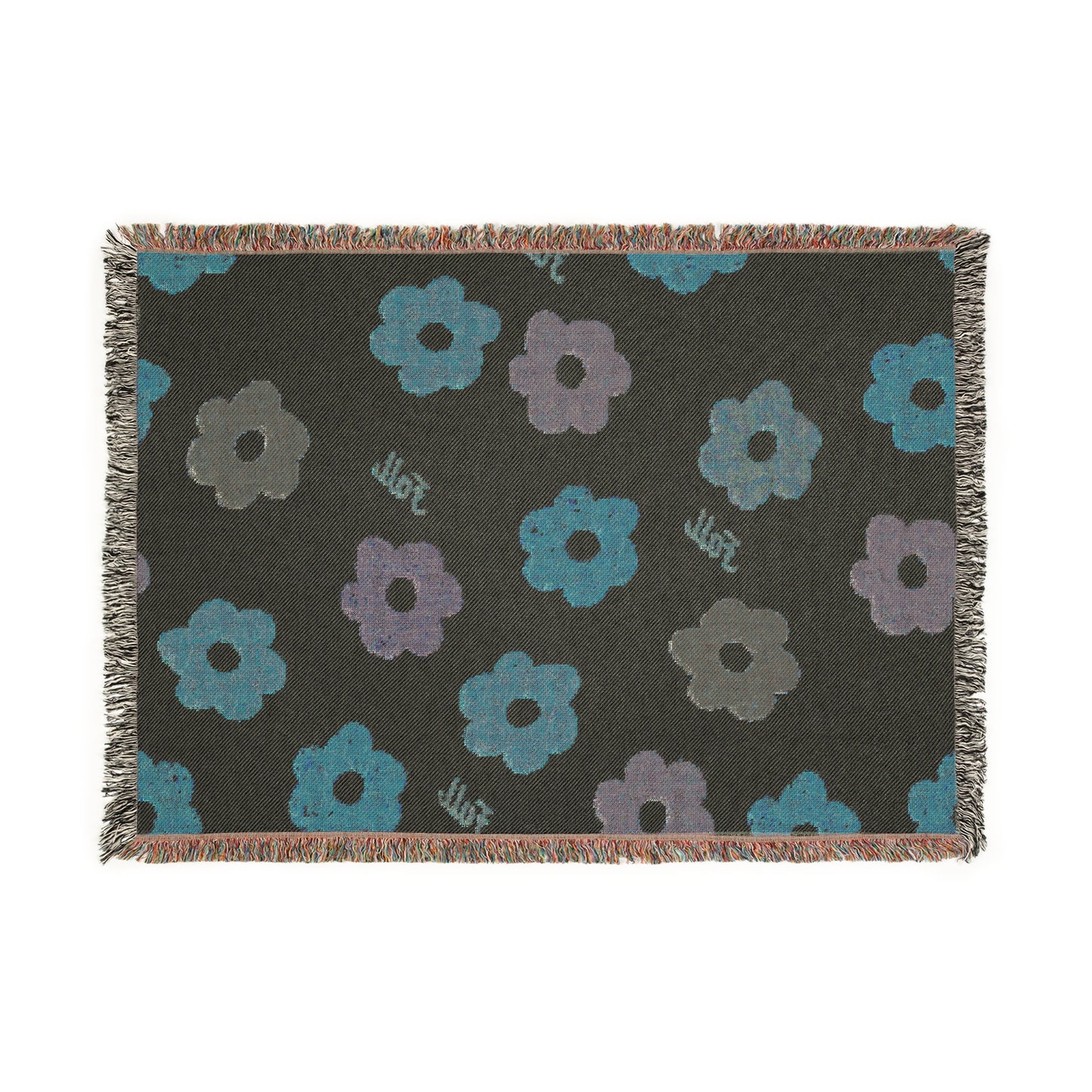 Floral Woven Throw Blanket
