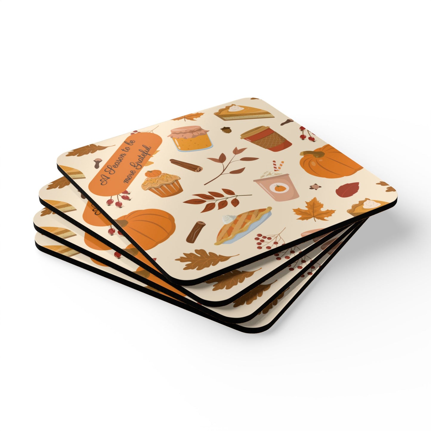 Coaster Set - Fall/Thanksgiving Festive Gratitude Reminder