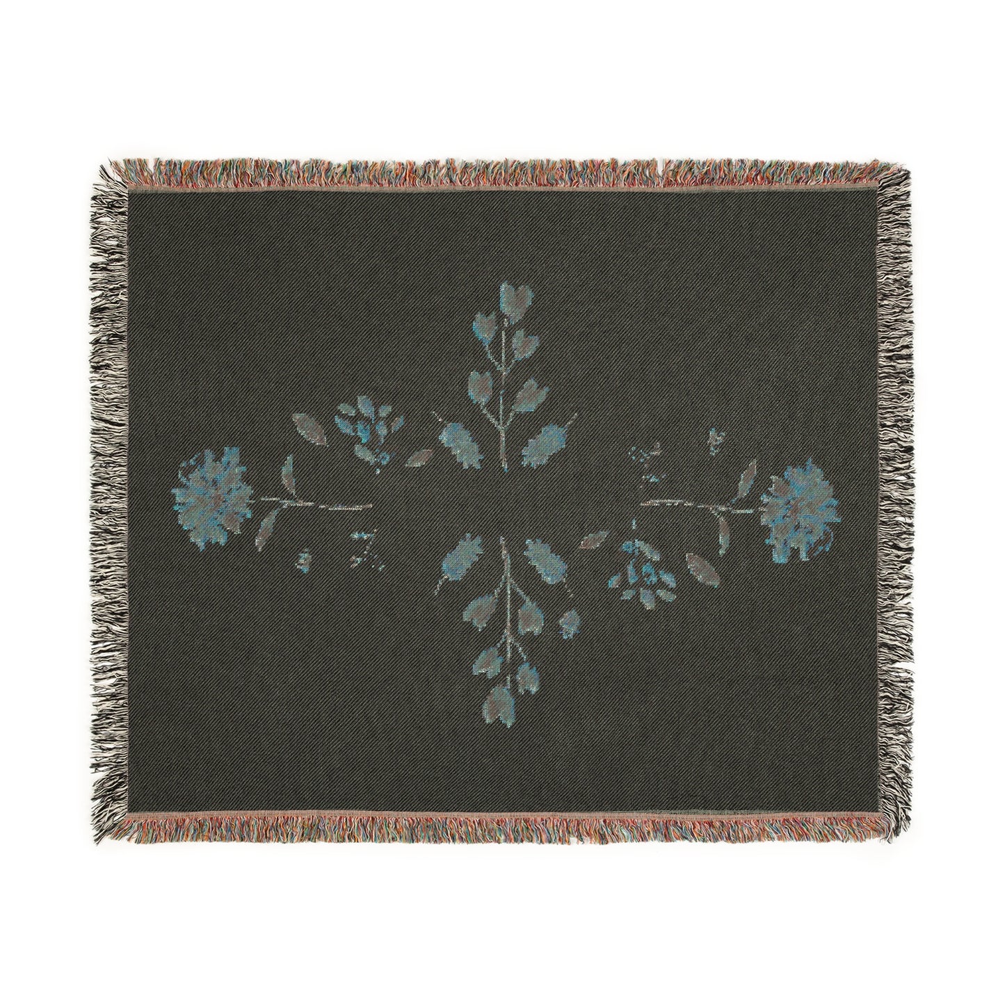 Floral Woven Throw Blanket