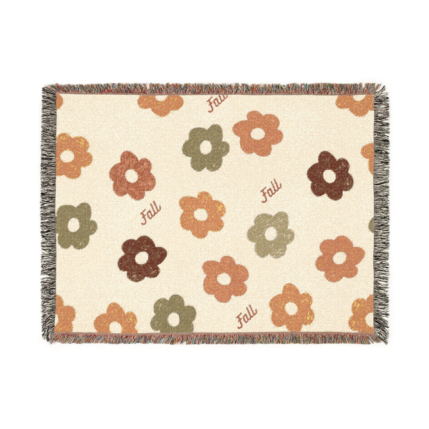 Floral Woven Throw Blanket