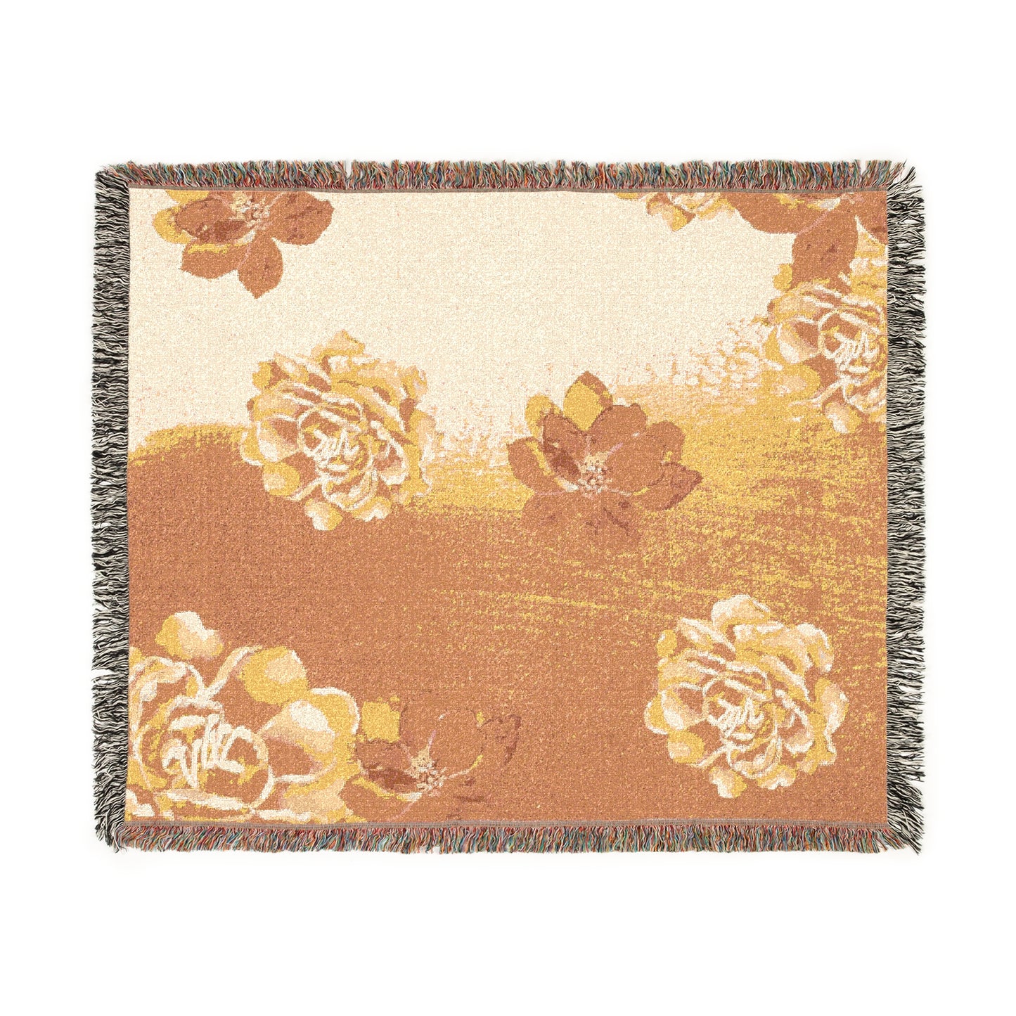 Floral Woven Throw Blanket