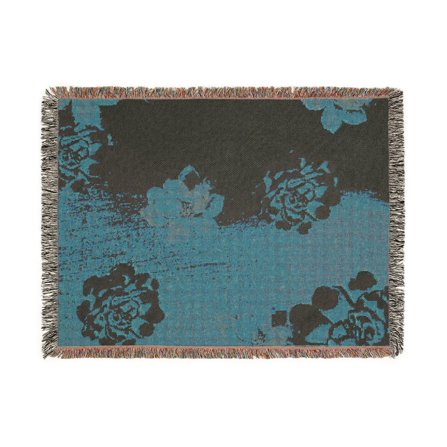 Floral Woven Throw Blanket