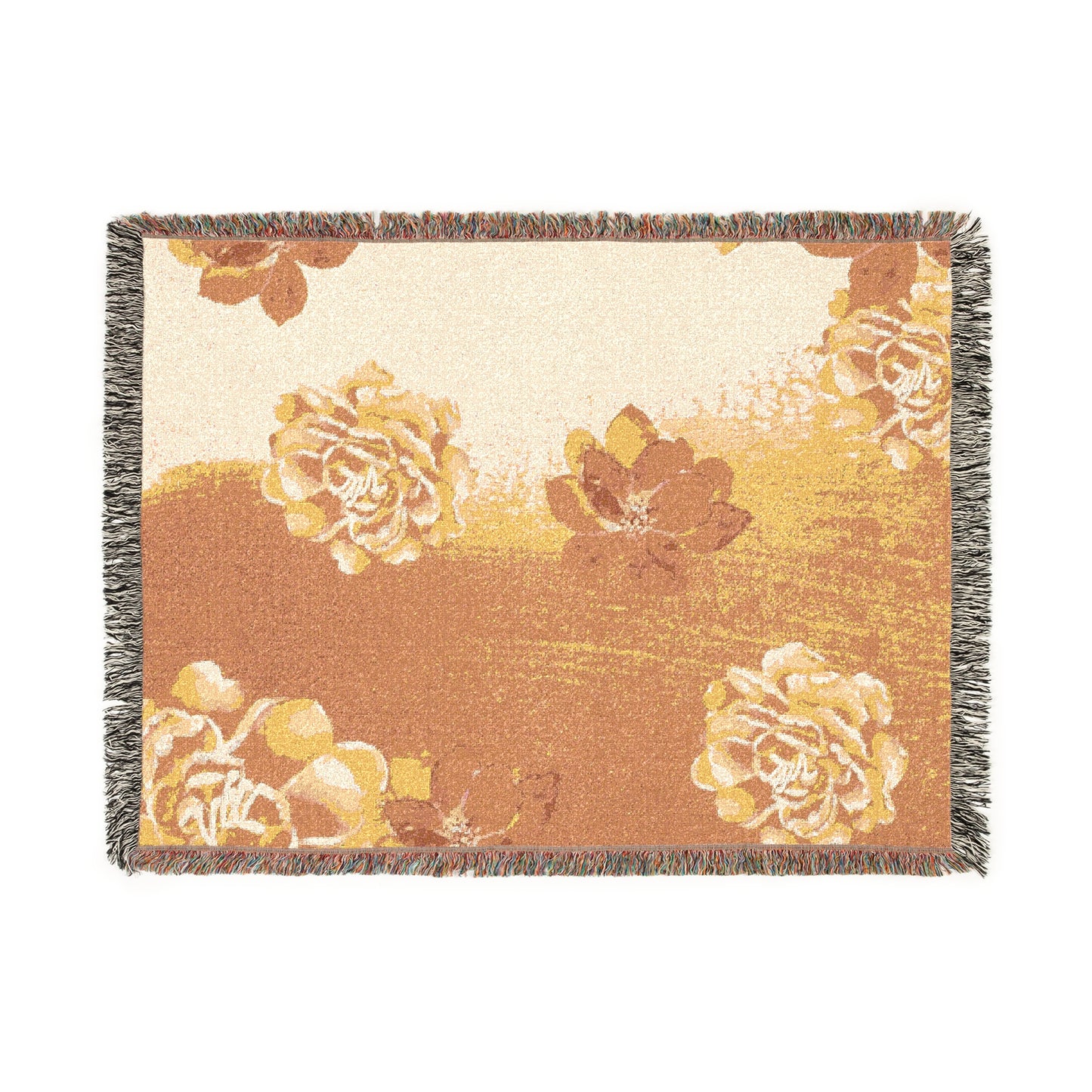 Floral Woven Throw Blanket