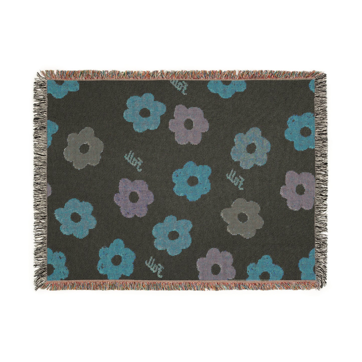 Floral Woven Throw Blanket