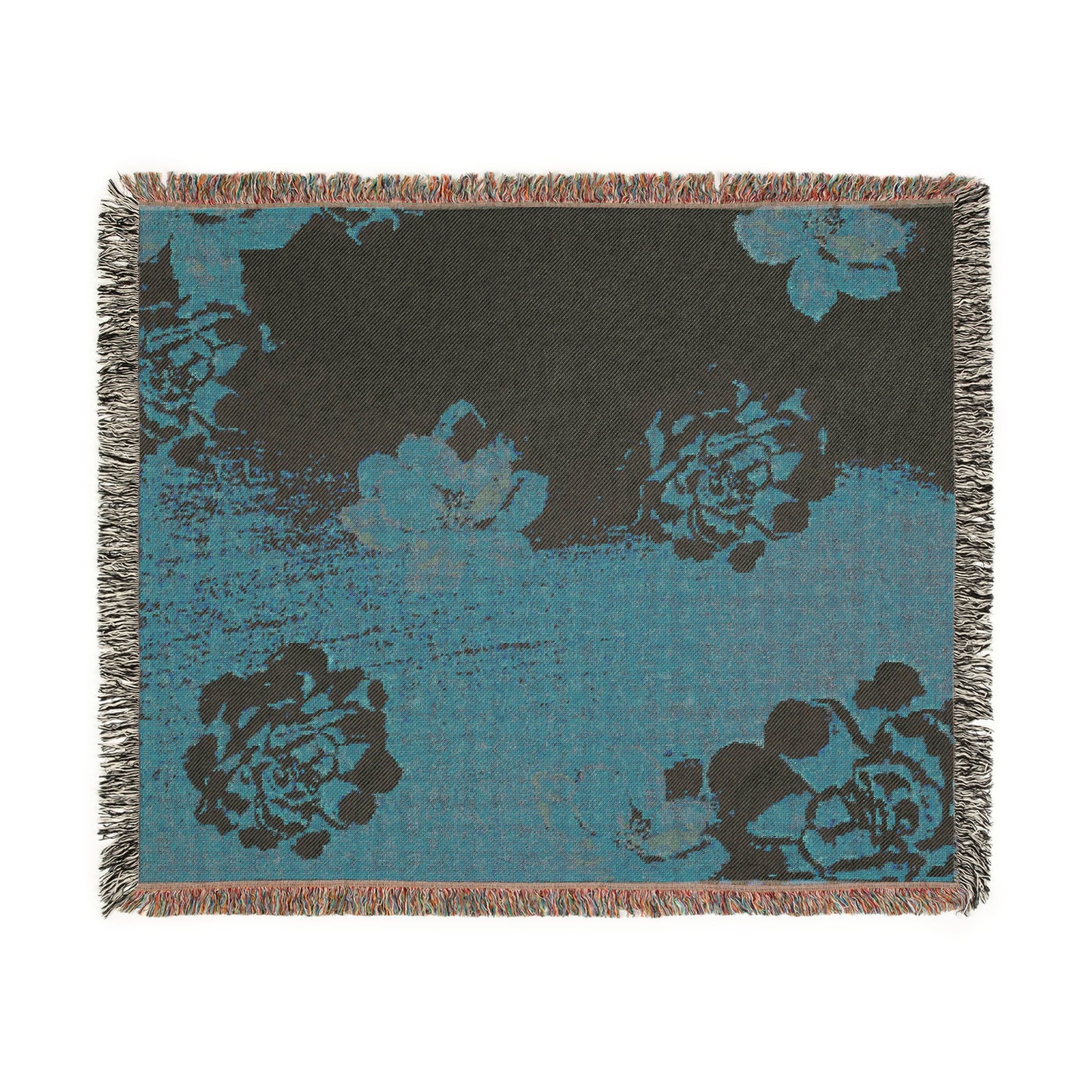Floral Woven Throw Blanket