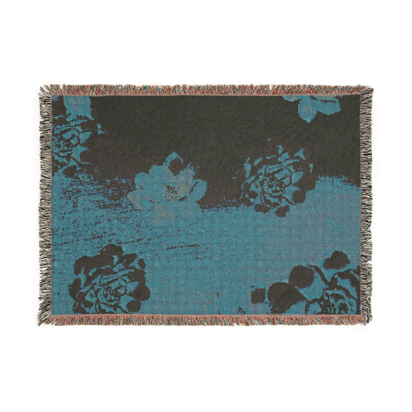 Floral Woven Throw Blanket