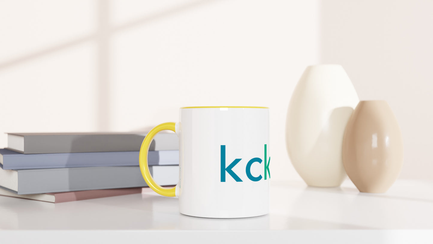 KC Kind Coffee Mug - 11oz. Ceramic Coffee Mug – Colorful Design with Sunflowers - Four Color Options