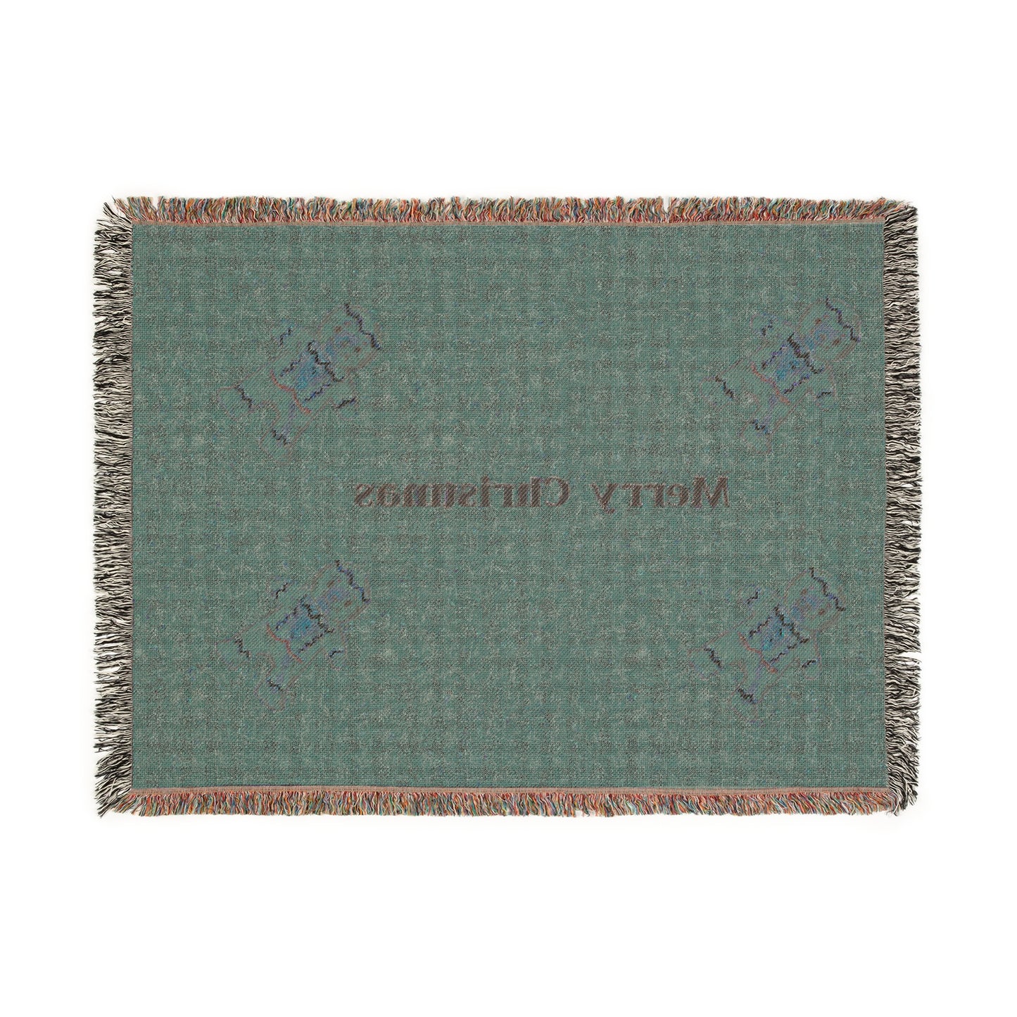 Gingerman Holiday Woven Blanket -Throw