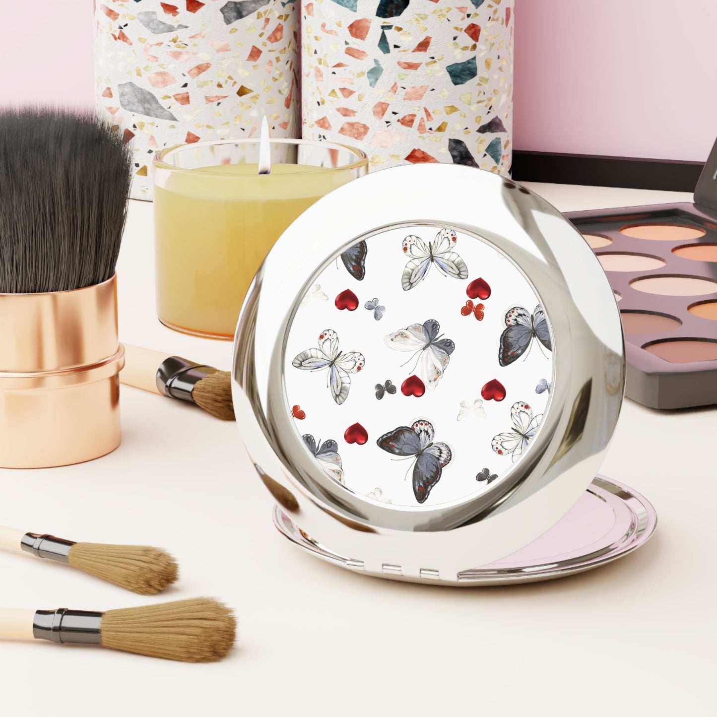 Compact Mirror - Travel the World Custom Design