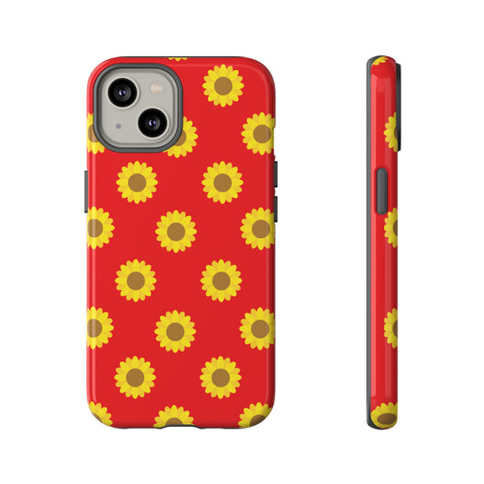 KC Kind Sunflower Phone Case in Red