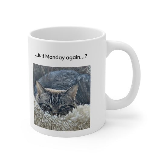 Cat Humor | Cat Lovers | Monday Blues | Coffee Mug 11oz