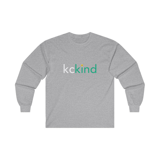 KC Kind Long Sleeve Tee with Sunflower | Light Grey