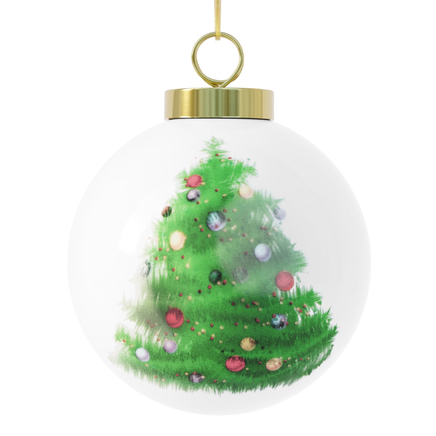 Christmas Ball Ornament — Custom Holiday Tree Ornament