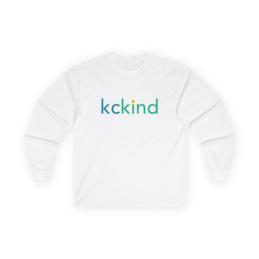 KC Kind Long Sleeve Tee with Sunflower | White, Ash Grey, Light Blue