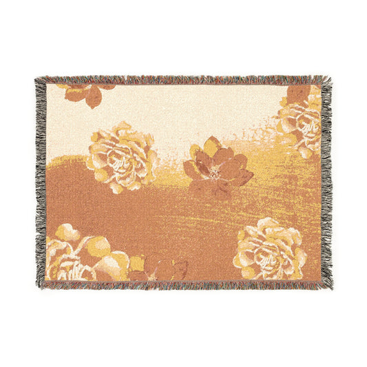 Floral Woven Throw Blanket