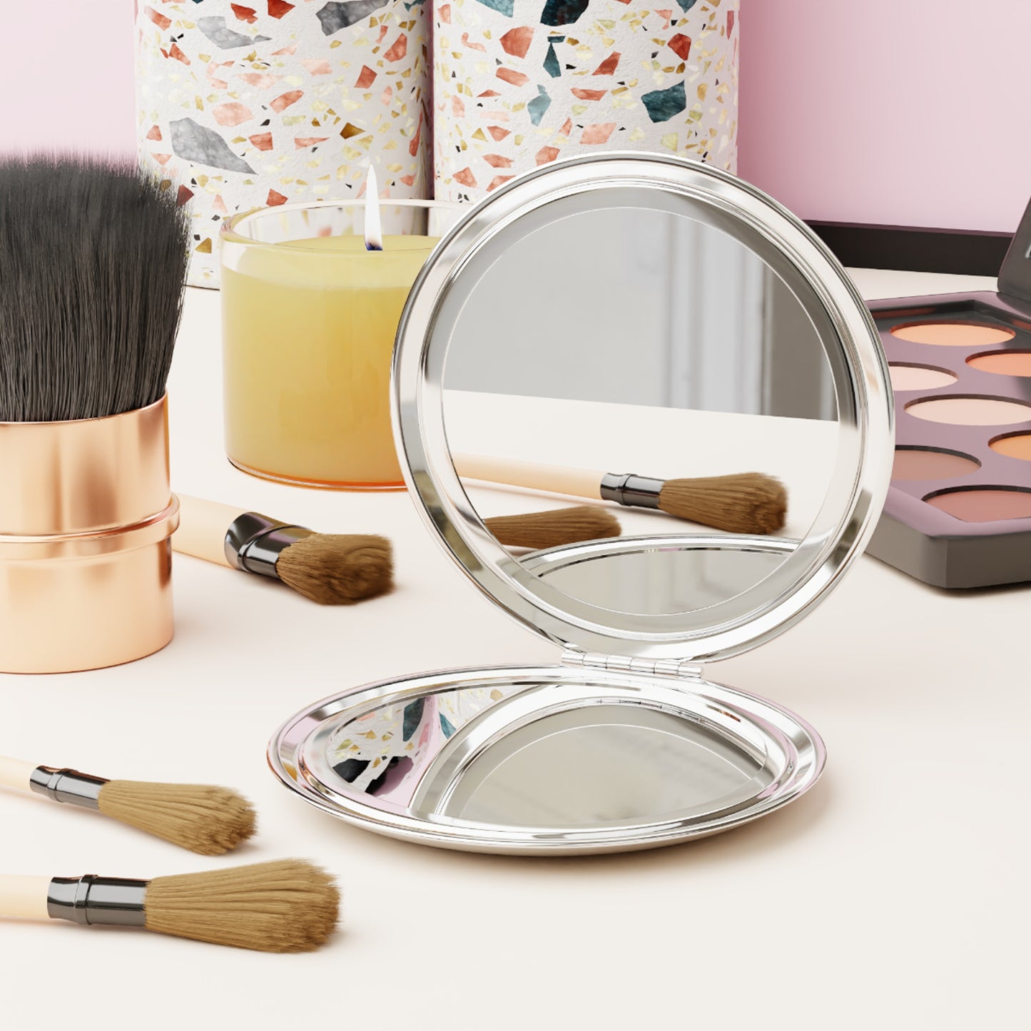 Compact Mirror - Travel the World Custom Design