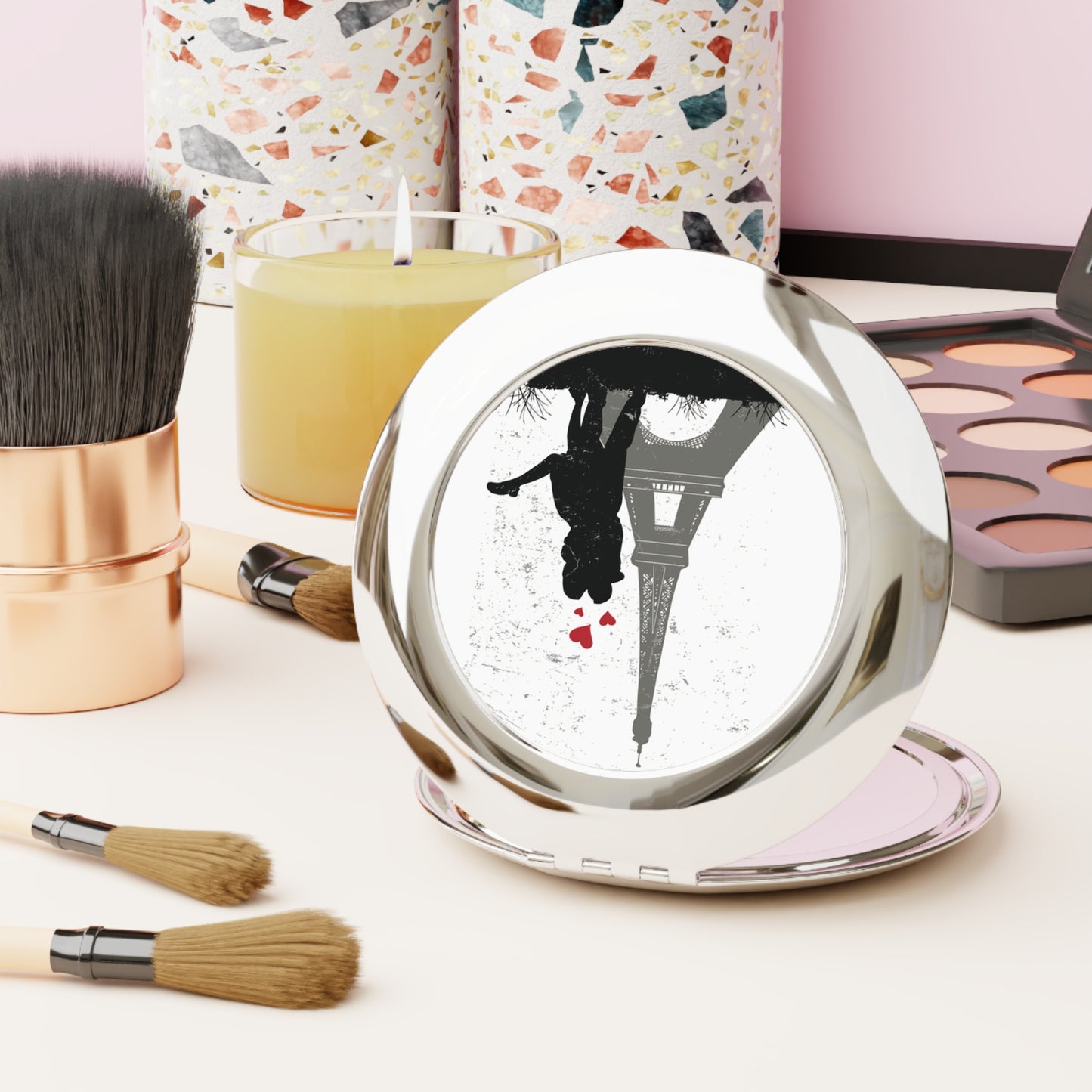 Compact Mirror - Travel the World Custom Design