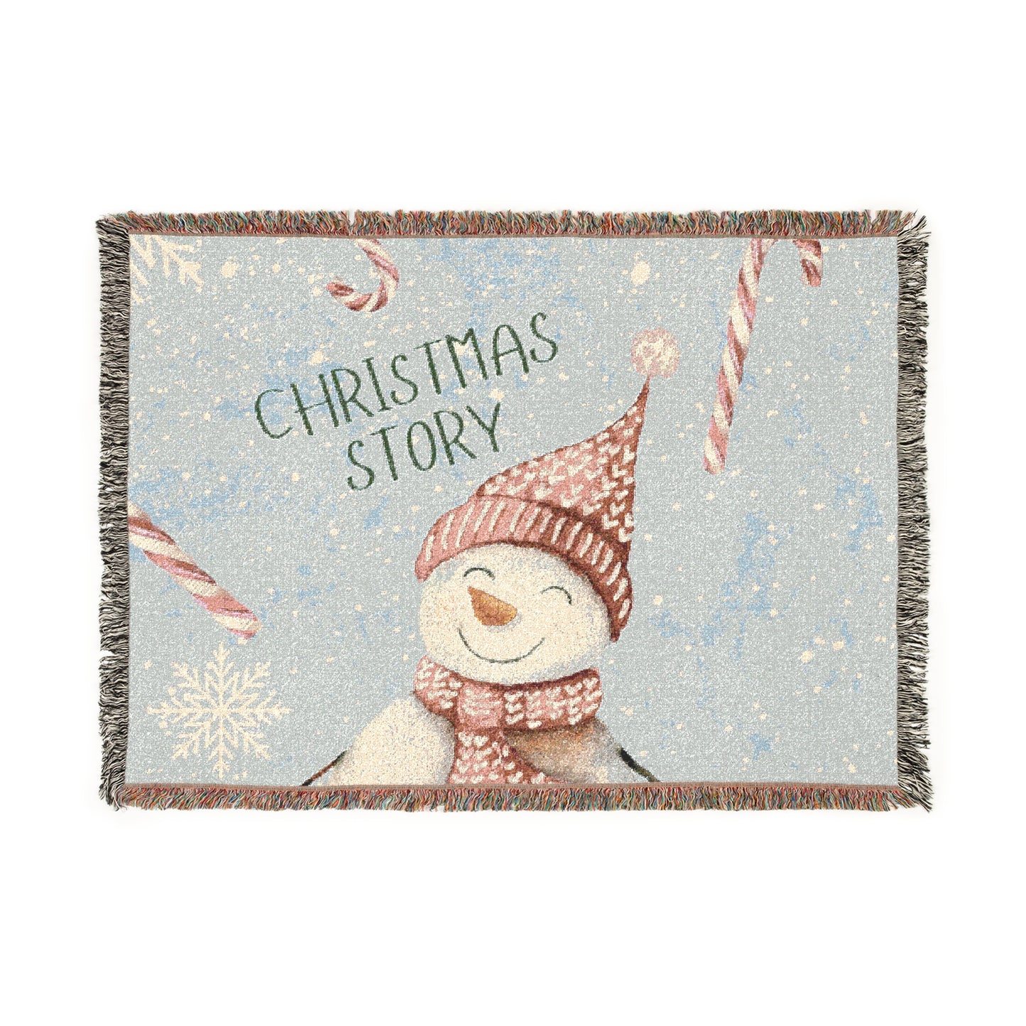 Snowman Holiday Woven Blanket- Throw