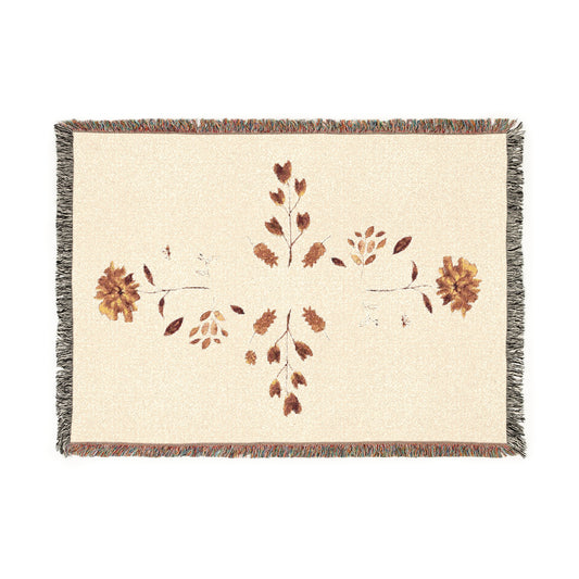 Floral Woven Throw Blanket