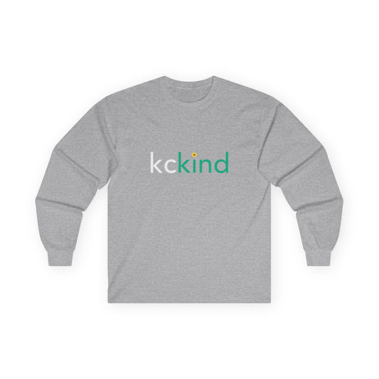 KC Kind Long Sleeve Tee with Sunflower | Light Grey