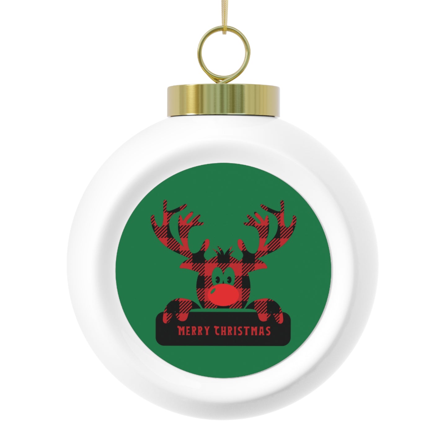 Santa Belt & Poinsettia Christmas Ornament