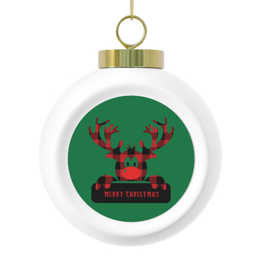 Santa Belt & Poinsettia Christmas Ornament