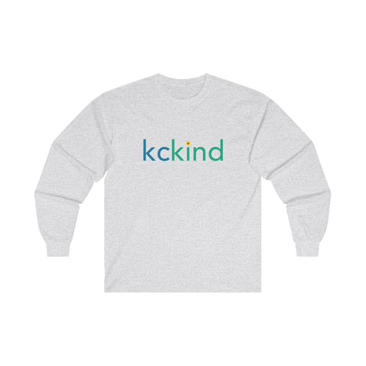 KC Kind Long Sleeve Tee with Sunflower | White, Ash Grey, Light Blue