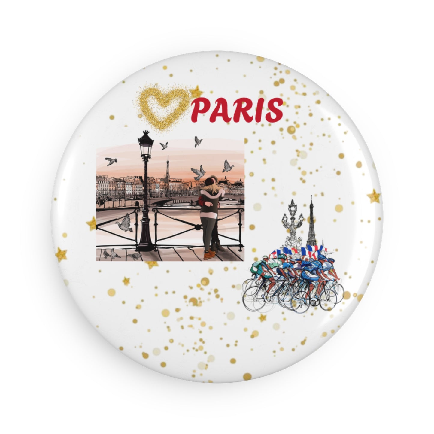 Custom Love Paris Design Magnet