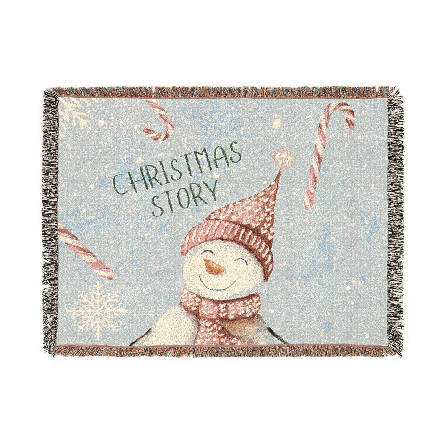 Snowman Holiday Woven Blanket- Throw