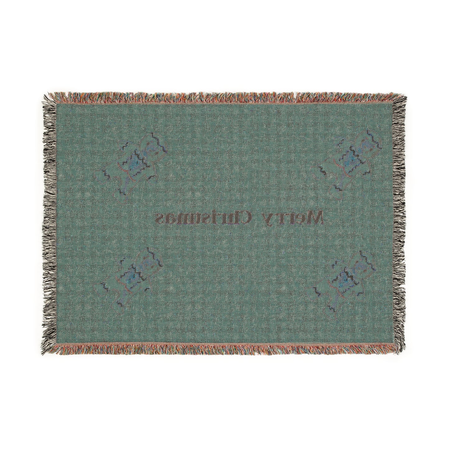 Gingerman Holiday Woven Blanket -Throw